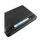 Bugatti Writing Case, Synthetic Leather, Black-Features a zip-around closure to keep documents and notes secure