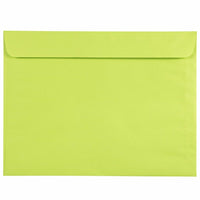 JAM Paper 9" x 12" Booklet Catalog Coloured Envelopes - Ultra Lime Green - 50 Pack-Lime Green Envelope