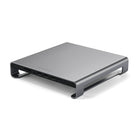 Satechi Type-C iMac Monitor Stand Hub, Space Grey-Featuring built-in USB-C data port (up to 5 Gbps), USB 3.0 ports (up to 5 Gbps), micro/SD cards slots (UHS-I, up to 104 Mbps) and audio jack for convenient access to all your peripheral devices. Simply plug in the provided Type-C cable into your computer's USB-C port and connect your devices.