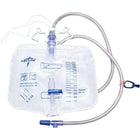 Medline Urinary Drainage Bags with Anti-reflux Device, 2000 mL, Slide Tap, 20 Pack-Urinary Drain Bag