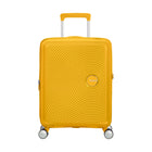 American Tourister Curio Spinner Carry-on Luggage - Golden Yellow-Dual Spinner wheels make it easy to navigate narrow airplane aisles as well as over a variety of surfaces