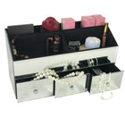 Elegance Mirrored Jewelry Organizer With 3 Drawers And 5 Compartments-8