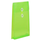 JAM Paper Plastic Envelopes with Button and String Tie Closure, Open End, 6.25 x 9.25, Lime Green Poly, 120 Pack (472B1LIB)-Opening: open end