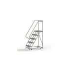 Tri-Arc Manufacturing Aluminum Rolling Ladder, Step Width: 24", Step Type: Serrated, No. of Steps: 5 (WLAR105245)-No. of Steps: 5