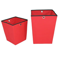 Cathay Importers - Boîtes de rangement en tissu, grand et petit, rouge-Paniers de rangement élégants et polyvalents