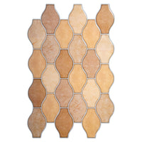 CTG Brands Scallops Tile Wall Decals, 11.8" x 7.8", Beige, 6 Pack-Measurement: 11.8" x 7.8" in width and height