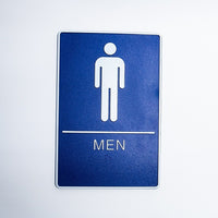 Futech Men's and Handicap Women's Washroom Signs, 2 Pack-Size: 5.75" W x 8.75"L