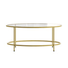Flash Furniture - Table à café en verre de la collection Astoria avec cadre doré mat-Style contemporain