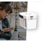SKROSS World MUV USB (AC) Travel Adapter - White-Comes in a compact shape and can be used in more than 220 destinations