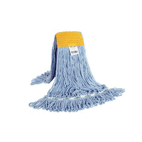 Globe Syn-Pro Synthetic Looped End Wet Mop, Blue, 24oz, 12 Pack (3052B)-Made from Anti-Shrink Synthetic Blended Yarns that can Withstand Repeated Launderings