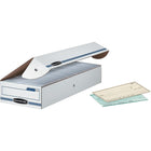 Bankers Box Stor/File Cheque Storage Box-Triple-end, 1 single side, 1 double-side (side lid tucks in), single-bottom construction