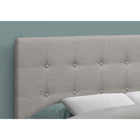 Monarch Specialties 6003F Full Size Headboard - Grey Linen-Made with a wooden frame for durability and stability