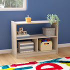 Flash Furniture - Unite de rangement modulaire ouverte Bright Beginnings de qualite commerciale en bois à 3 sections pour salle-Contreplaque de bouleau contrecolle en finition naturelle