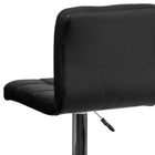 Flash Furniture Contemporary Black Quilted Vinyl Adjustable Height Barstool with Chrome Base-CA117 Fire Retardant Foam
