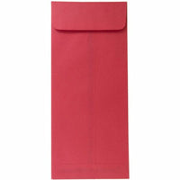 JAM Paper #14 Policy Business Coloured Envelopes - 5" x 11.5" - Red Recycled - 50 Pack-Colour: Christmas Colour: Red