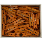 Jam Paper – Pince épingle à linge en bois, moyenne, 1 1/8, orange, 3 paquets de 50, total de 150 (230729145g)-50 pinces par paquet
