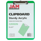 JAM Paper Plastic Clipboards, 9 x 13, Green, 12 Pack (340926880A)-Size: 9" x 13"