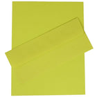 JAM PaperMD – Ensemble papeterie d’affaires en papier recyclé lime vif – 100 feuilles et 100 enveloppes N° 10 (4 1/8 x 9 1/2)-Vert