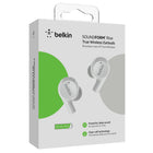 Belkin Soundform Rise True Wireless Earbuds - White-Ergonomic design with multiple silicone ear tips ensures a secure fit for everyone