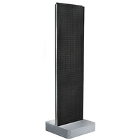Azar Displays 4-Sided Pegboard Floor Display, Studio Base, Black (700770-BLK)-Pegboard display fixture