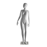 Eddie's Abstract Female Mannequin With Sideway Glance - White (150516-1)-Abstract Female Mannequin With Sideway Glance