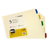 Filemode Manilla Index Dividers, 5 Tab, 11" x 17", 6 Pack-Index dividers