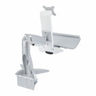 StarTech Adjustable Sit-Stand Monitor Arm Desk Mount with Keyboard and Mouse Tray-The desk mount stand-up workstation has a padded keyboard tray with slide-out right/left mouse tray