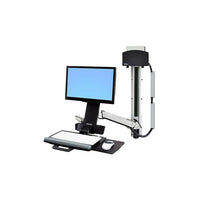 Ergotron Styleview 45-273-026 Sit-Stand Combo System with Medium CPU Holder-Maximum load capacity: 79 lbs.