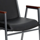 Flash Furniture HERCULES Series Heavy Duty Black Vinyl Stack Chair with Arms-Stack Quantity: 12