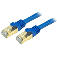 StarTech Cat6a Ethernet Patch Cable, Shielded, 8 ft, Blue (C6ASPAT8BL)-Protect your data against noise and EMI/RFI interference