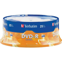 Verbatim DVD-R 4.7GB, 16x, 25 Pack-Compatible with up to 16X DVD-R Hardware