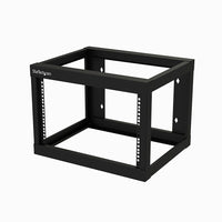 StarTech 6U 18" Deep Open Frame Wall-Mount Rack-This open-frame 6U wall mount rack provides 6U of storage which allows you to save space and stay organized