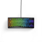 SteelSeries - Apex 3 TKL Clavier de jeu silencieux RVB résistant à l'eau-Commandes multimédia dédiées pour régler facilement le volume et les médias