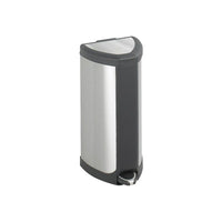 Safco Step-On Receptacle-Lid closes slowly and quietly to prevent any snap down effect preventing slamming of the lid