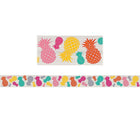 Teacher Created Resources Straight Border Trim, Tropical Punch Pineapples, 72 Pack-Classroom Decoration