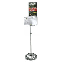 Azar Displays Suggestion Box with Pocket, Large (206320-CLR)-Clear Acrylic & Metal