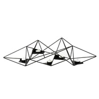 Truu Design Geo Prism Metal Tealight Candle Holder, 30 x 6.25 x 7.75 inches, Black-Measurement: this lovely candle holder centrepiece measures 29.75"L x 7.75"H in dimensions