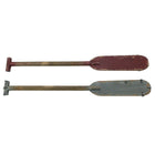 Cathay Importers Rustic Wood Paddle Wall Decor, Antique Burgundy and Blue, Large, 2 Pack (EC-09-0716)-Solid fir wood construction with metal hardware for hanging