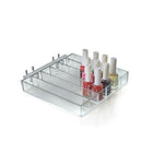 Azar Displays – Plateau à 6 compartiments pour vernis à ongles pour panneau rainuré/perforé, 2/paquet (225560)-Dimensions : 8,63 larg. x 7,5 prof. x 1,25 haut. (po)
