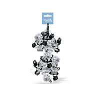 Millbrook Studios Swirly Bows, Black/Silver/White, 12 Pack (00266)-Black/Silver/White