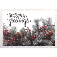 Rosedale "Season's Greetings" Greeting Cards with Envelopes - 5-1/2" x 8" - 12 Pack-Greeting Cards