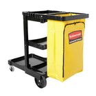 Rubbermaid Janitor Cart-Zippered bag for easy trash removal