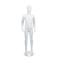 Can-Bramar RP Fiber Glass Kid Mannequin, 47"H, 12" Dia Glass Base, Matte White-Perfect for fashion displays and store fixtures.