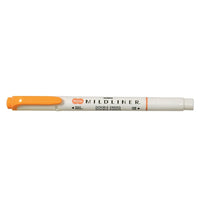 Zebra Mildliner Double-Ended Pen-Style Highlighter - Mild Apricot-Double ended: Bullet & Chisel Tip