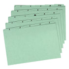 Pendaflex Heavyweight Green Alphabetic File Guides - Legal Size - 25 Pack-Oversized guides made from rigid 25pt. standard green pressboard