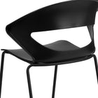 Flash Furniture Contemporary Black Vinyl Adjustable Height Barstool with Quilted Wave Seat & Chrome Base - 2 Pack-Ergonomically Contoured Design