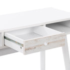 CorLiving - Bureau d'entrée Acerra - Blanc-Pieds en bois effilés et évasés