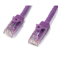 StarTech Cat6 Patch Cable with Snagless RJ45 Connectors, 50 Ft, Purple-50-micron gold connectors ensure optimum conductivity while eliminating network signal loss due to oxidation or corrosion