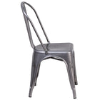 Flash Furniture Clear Coated Metal Indoor Stackable Chair-Stacks up to 15 Chairs High