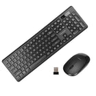 Marvo 2.4G Wireless 108-Concave Keycaps Design Keyboard and Mouse Combo Set - Black-Wireless keyboard and mouse